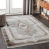 Tapis d'orient avec franges rectangle beige Casa