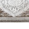 Tapis d'orient avec franges rectangle beige Casa