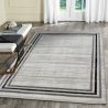 Tapis contemporain gris courtes mèches Bahati