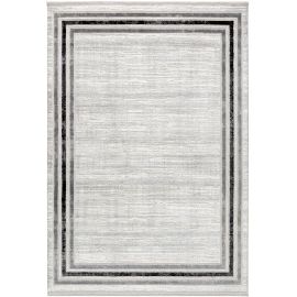 Tapis contemporain gris courtes mèches Bahati