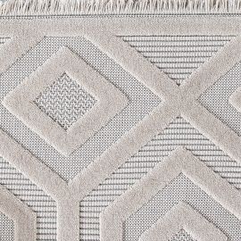 Tapis avec franges géométrique design Soan