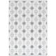 Tapis géométrique moderne beige avec franges Hypno