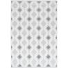 Tapis géométrique moderne beige avec franges Hypno