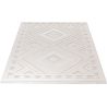 Tapis design effet 3D crème graphique Cheyenne