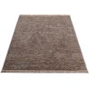 Tapis avec franges lavable en machine antidérapant uni Diamila