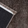 Tapis avec franges lavable en machine antidérapant uni Diamila