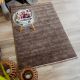 Tapis avec franges lavable en machine antidérapant uni Diamila