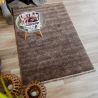 Tapis avec franges lavable en machine antidérapant uni Diamila