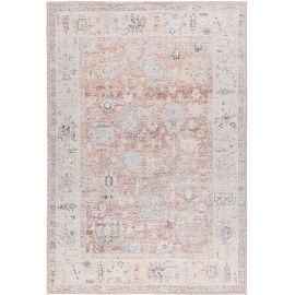 Tapis vintage plat beige rayé intérieur Choby