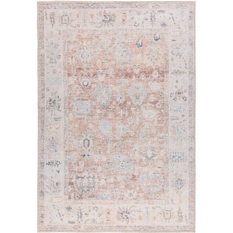 Tapis vintage plat beige rayé intérieur Choby