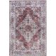 Tapis rouge vintage plat rayé Kashan