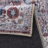 Tapis rouge vintage plat rayé Kashan