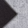 Tapis vintage rayé gris plat intérieur Kirman