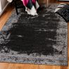 Tapis vintage rayé plat lavable en machine Ambre