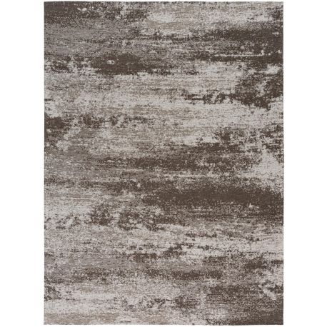 Tapis vintage rayé lavable en machine anthracite Igual