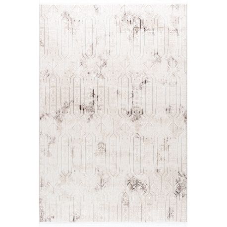 Tapis design avec franges ethnique doux Cleo