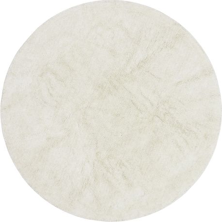Tapis rond en laine lavable en machine uni Silhouettes