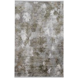 Tapis moderne abstrait poils ras avec franges Pietra