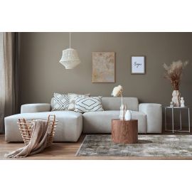 Tapis moderne abstrait poils ras avec franges Pietra