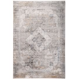 Tapis rayé avec franges vintage rectangle Heriz