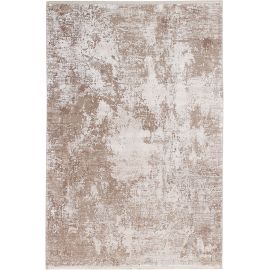 Tapis abstrait moderne poils ras avec franges Malone