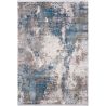 Tapis abstrait moderne poils ras avec franges Malone