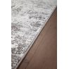 Tapis abstrait moderne poils ras avec franges Malone