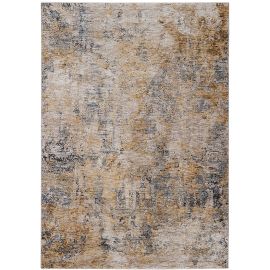 Tapis abstrait moderne rectangle avec franges Lyz