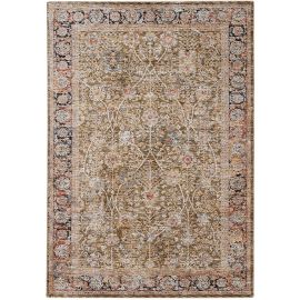 Tapis vintage avec franges rayé poils ras Katoun