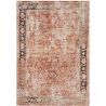 Tapis vintage avec franges poils ras rayé Yomout