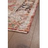 Tapis vintage avec franges poils ras rayé Yomout