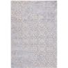 Tapis vintage rayé rectangle courtes mèches Folk