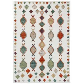 Tapis berbère ethnique multicolore rectangle Medina
