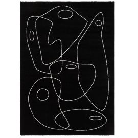 Tapis abstrait courtes mèches design Lasso