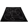 Tapis abstrait courtes mèches design Lasso