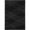 Tapis effet courbe moderne poils ras Vague