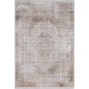 Tapis vintage avec franges rayé intérieur Ushak