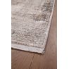 Tapis vintage avec franges rayé intérieur Ushak