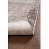 Tapis vintage avec franges rayé intérieur Ushak