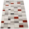 Tapis moderne ivoire graphique rectangle Nelle