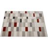 Tapis moderne ivoire graphique rectangle Nelle