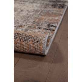 Tapis marron abstrait rectangle moderne Loan