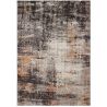 Tapis marron abstrait rectangle moderne Loan