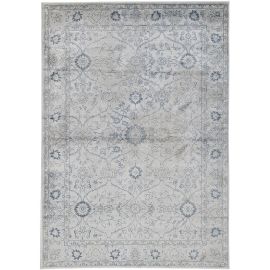 Tapis vintage rayé viscose effet soie Bosse