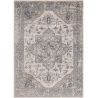 Tapis vintage rectangle rayé beige Gobi