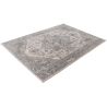 Tapis vintage rectangle rayé beige Gobi