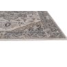 Tapis vintage rectangle rayé beige Gobi