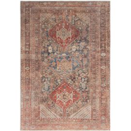 Tapis rectangle vintage rayé plat Kashan