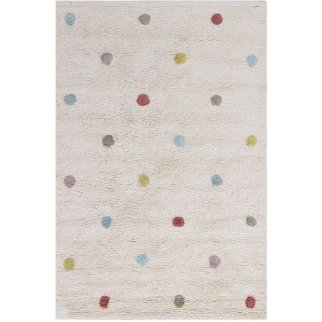 Tapis chambre enfant coton crème tufté Terrazzo