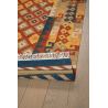 Tapis laine et coton avec franges plat kilim Azyan